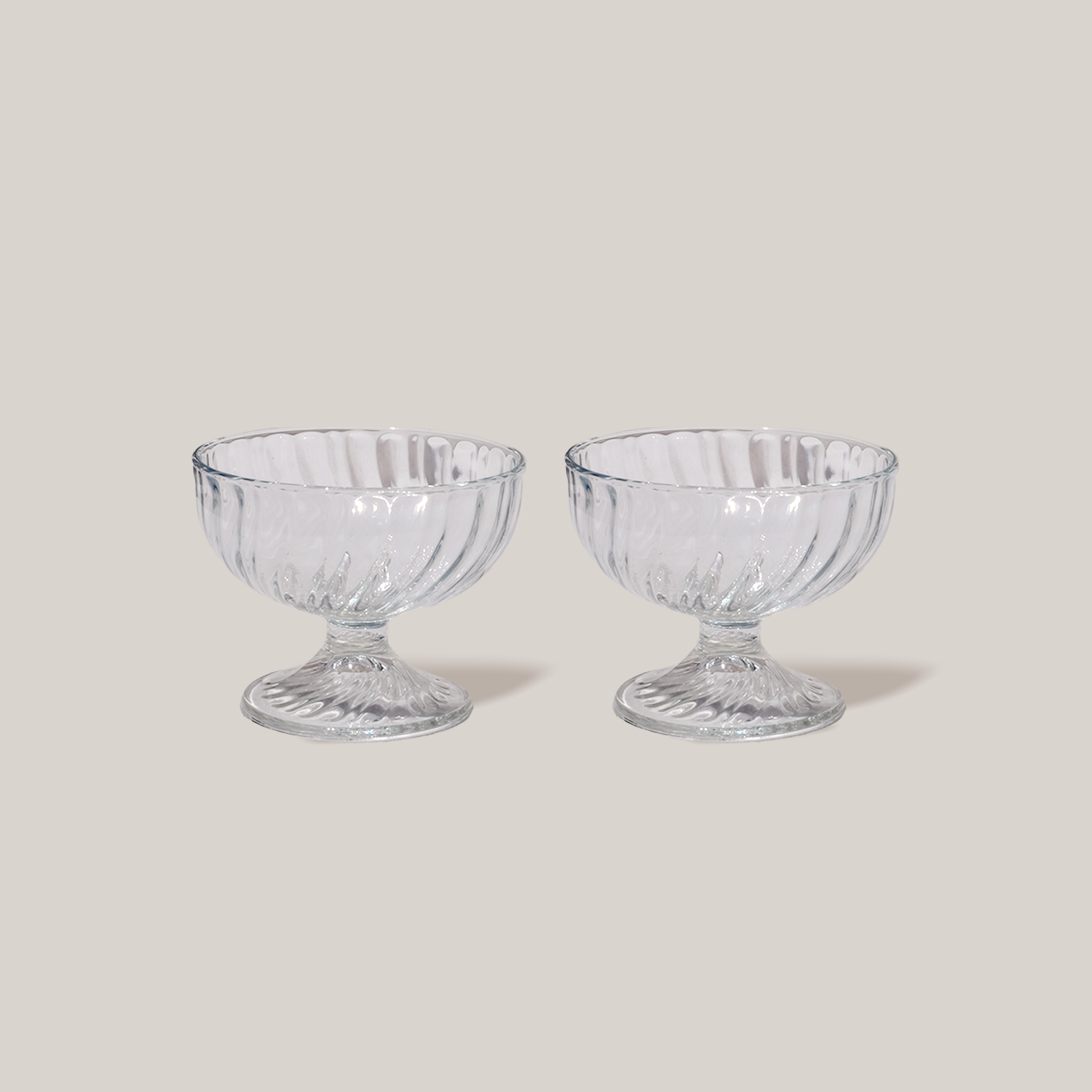 Glass Dessert Coupes | Set of 2 Glassware ATELIER SAUCIER - Atelier Saucier