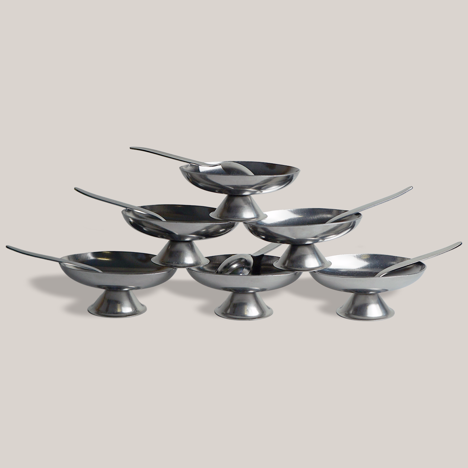 Ice Cream Coupes with Spoons | Set of 6 Bowls ATELIER SAUCIER - Atelier Saucier