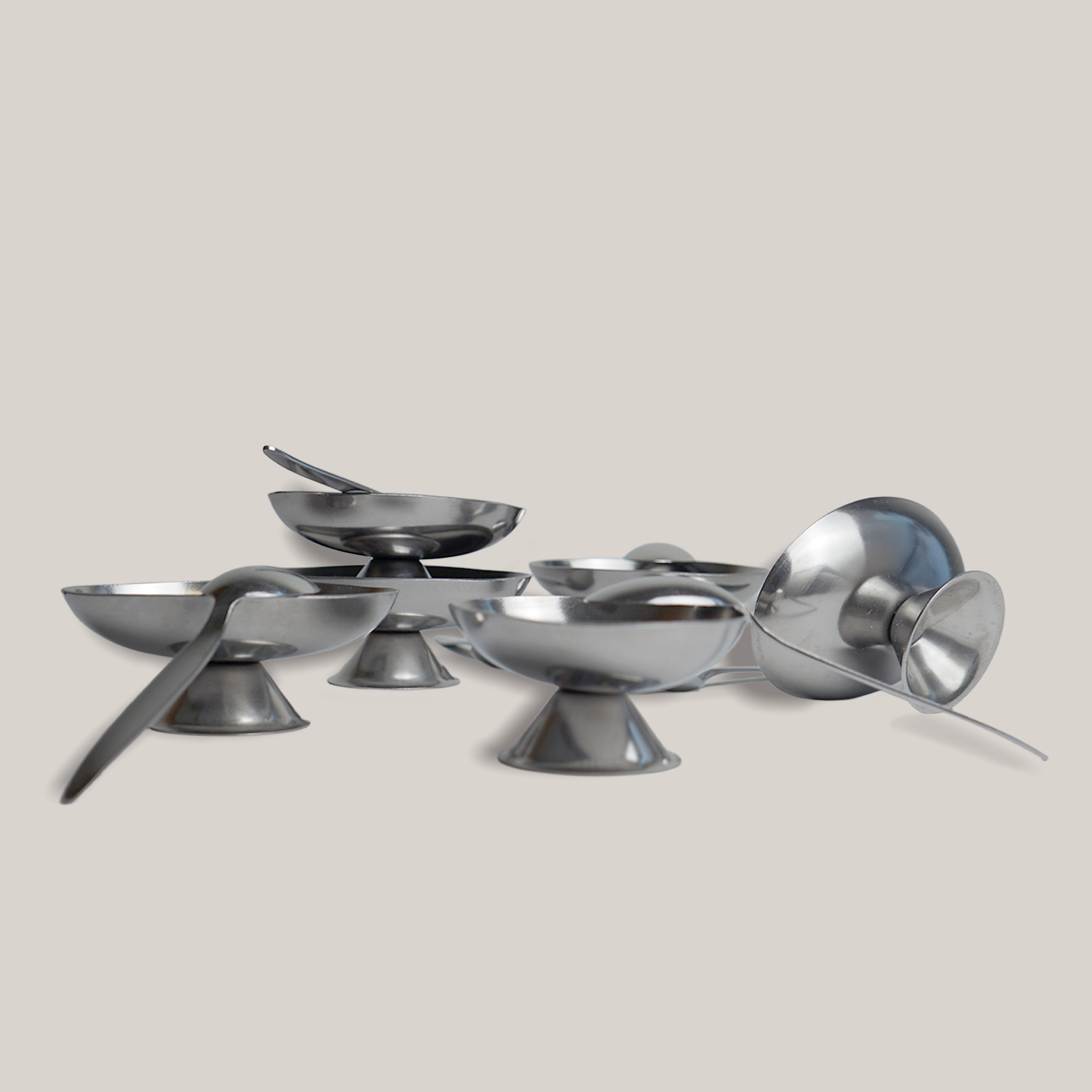 Ice Cream Coupes with Spoons | Set of 6 Bowls ATELIER SAUCIER - Atelier Saucier