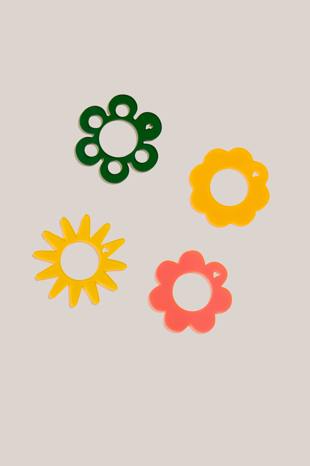 Rainbow Floral Napkin Rings | Set of 4 ACCESSORIE ATELIER SAUCIER - Atelier Saucier
