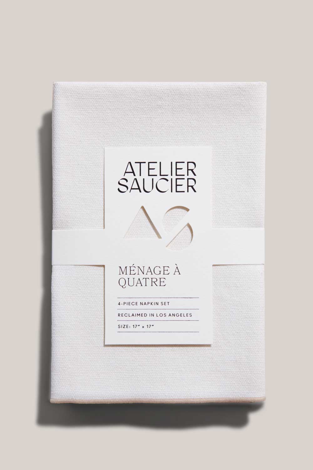 Cream Burlap Crème Napkins | Set of 4 NAPKINS ATELIER SAUCIER - Atelier Saucier