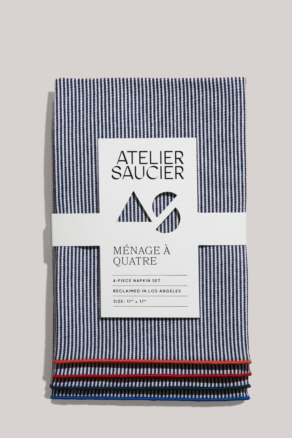 Americana Stripe Napkins | Set of 4 NAPKINS ATELIER SAUCIER - Atelier Saucier