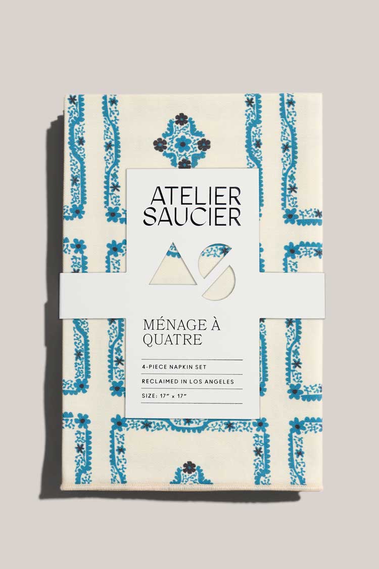 Elza Handkerchief Napkins | Set of 4 NAPKINS ATELIER SAUCIER - Atelier Saucier