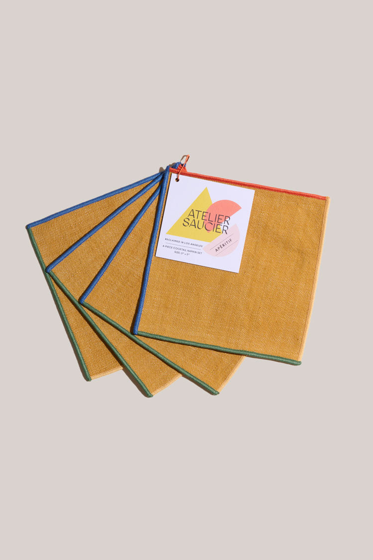 The Toucan Cocktail Napkins | Set of 4 COCKTAIL NAPKINS ATELIER SAUCIER - Atelier Saucier
