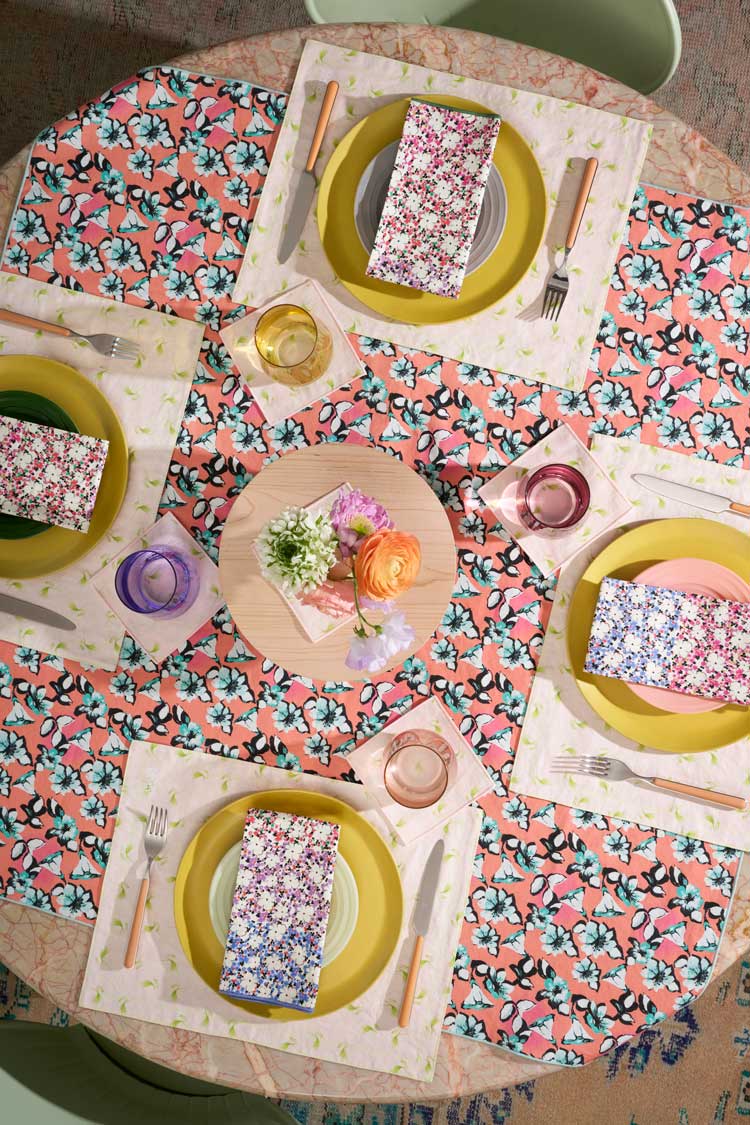 Morning Glory Centerpiece Tablecloth TABLECLOTHS ATELIER SAUCIER - Atelier Saucier